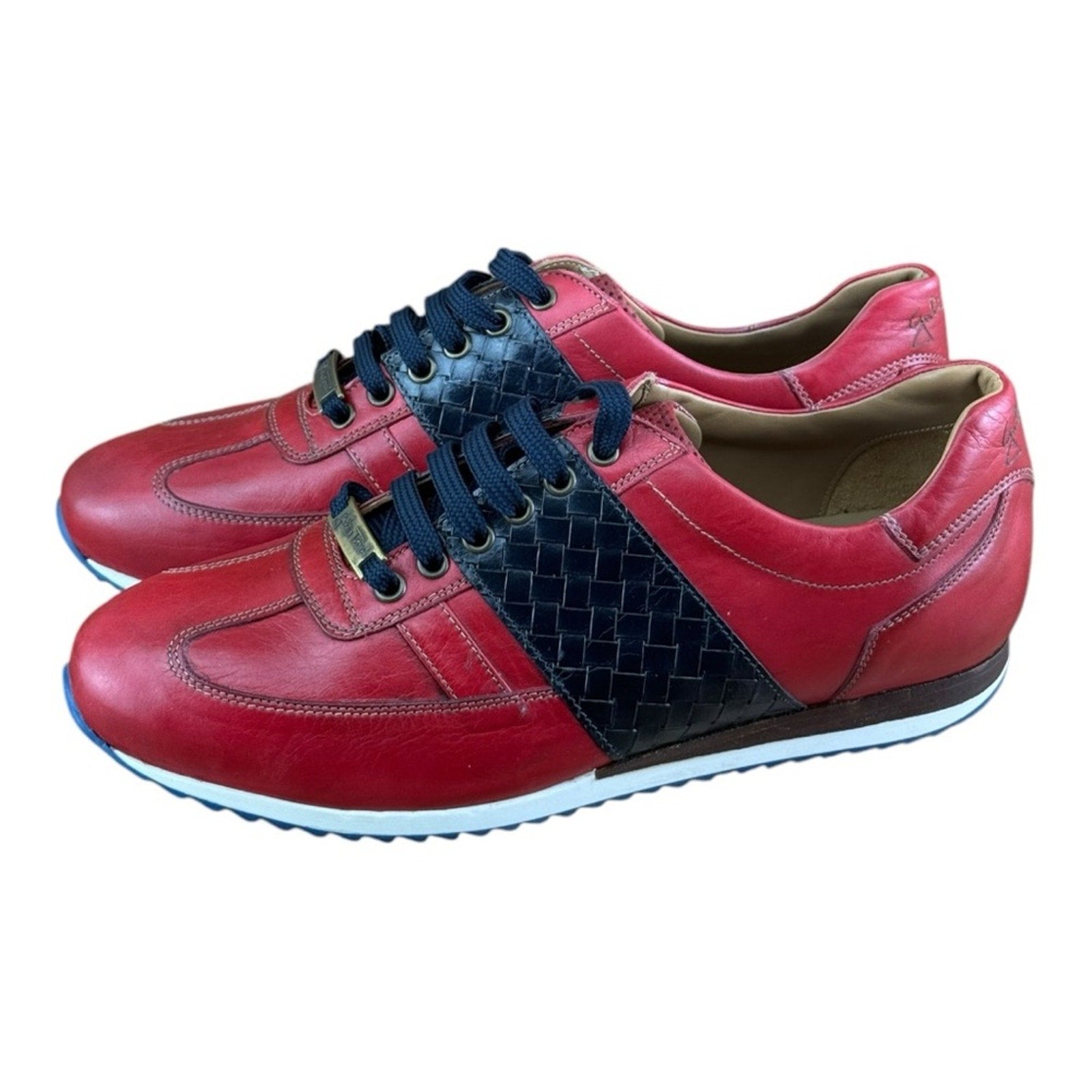 Galizio Torresi Men’s B-Red Casual Sneakers.