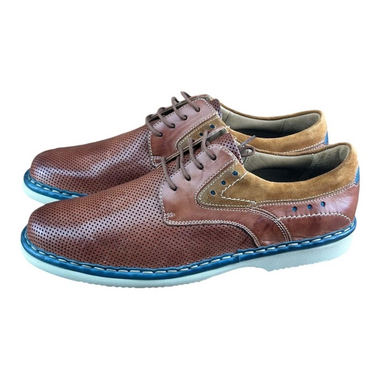 Galizio Torresi Brown Leather Derby shoes  Men.