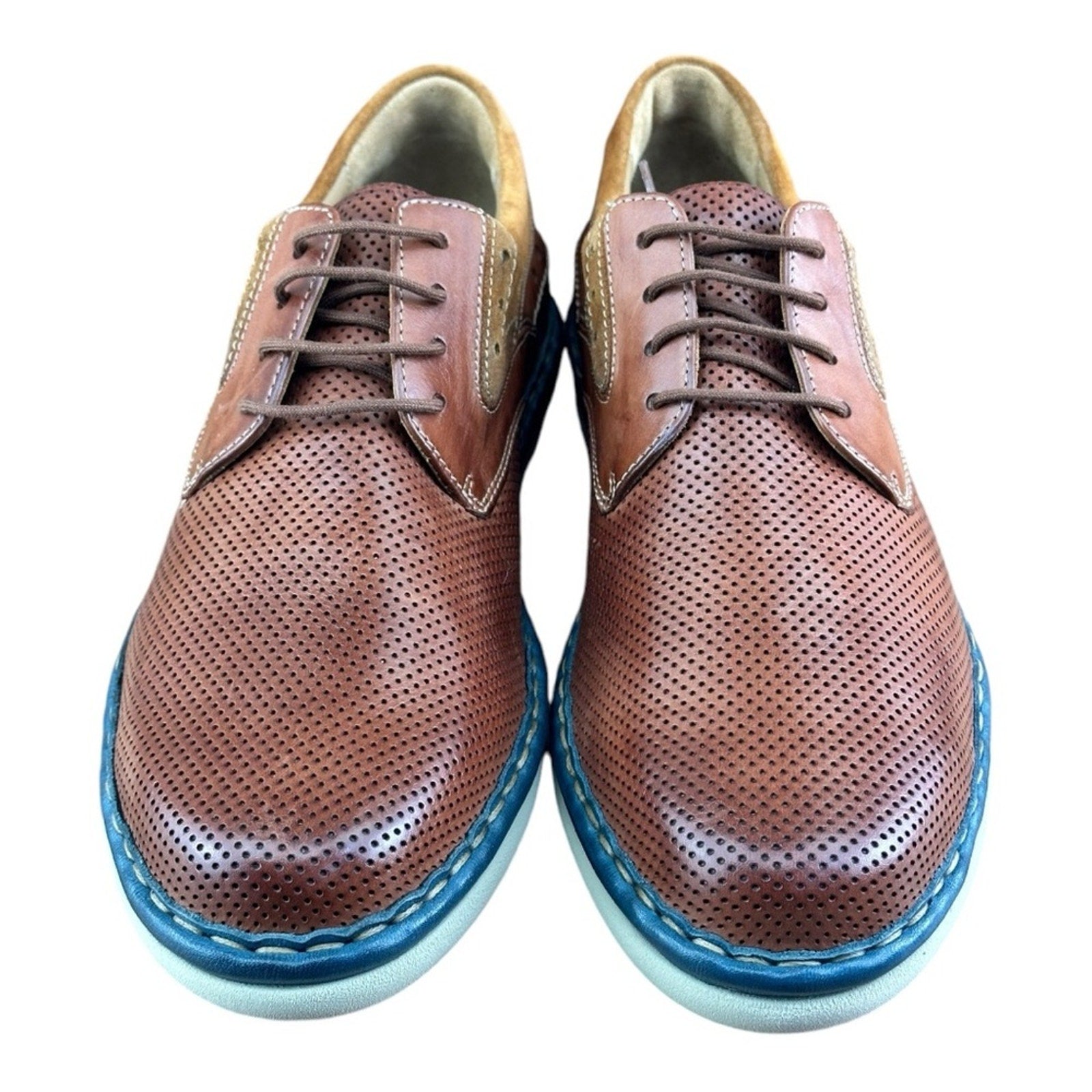 Galizio Torresi Brown Leather Derby shoes  Men.