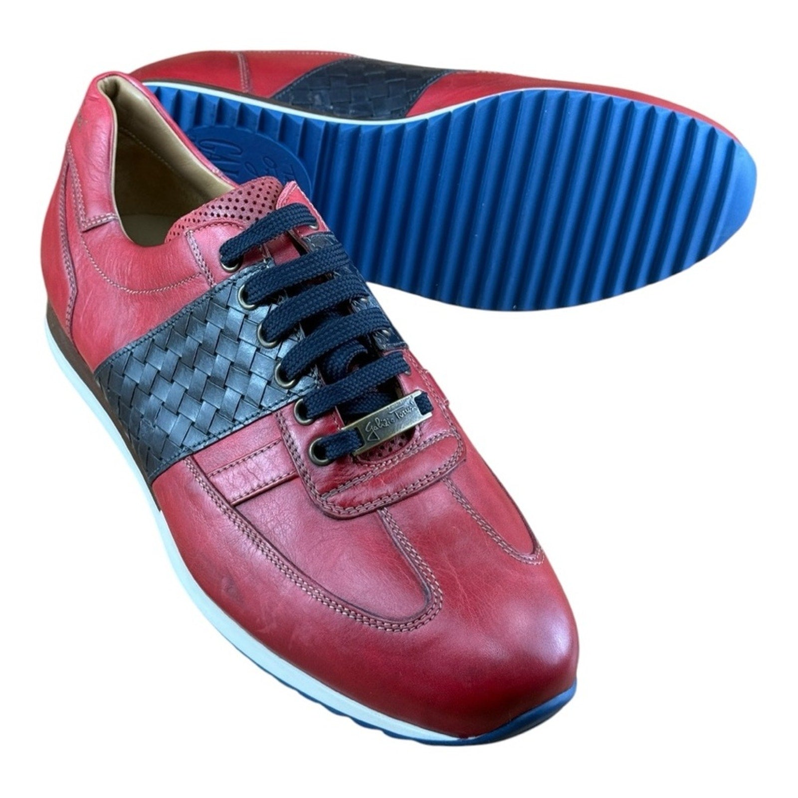 Galizio Torresi Men’s B-Red Casual Sneakers.