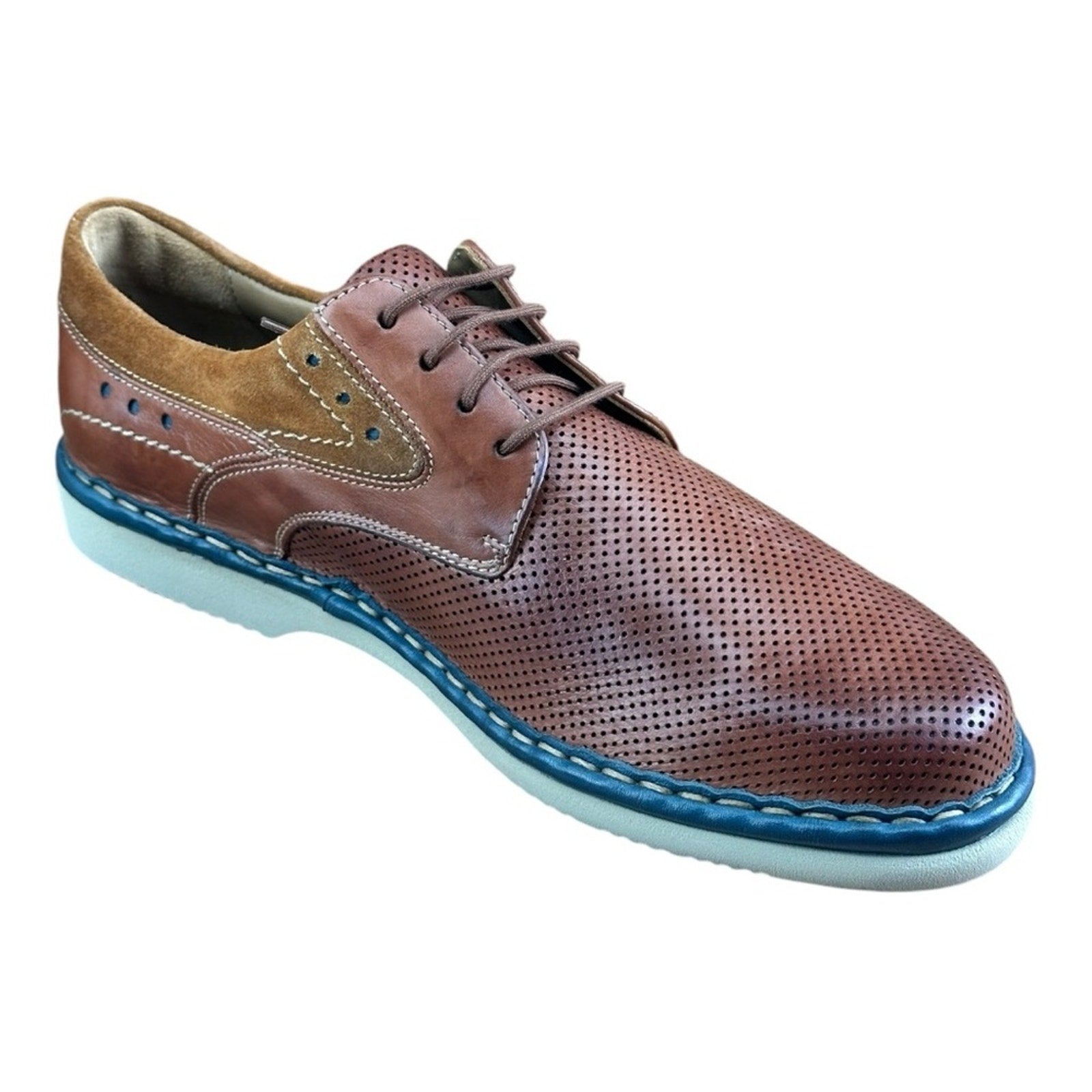 Galizio Torresi Brown Leather Derby shoes  Men.