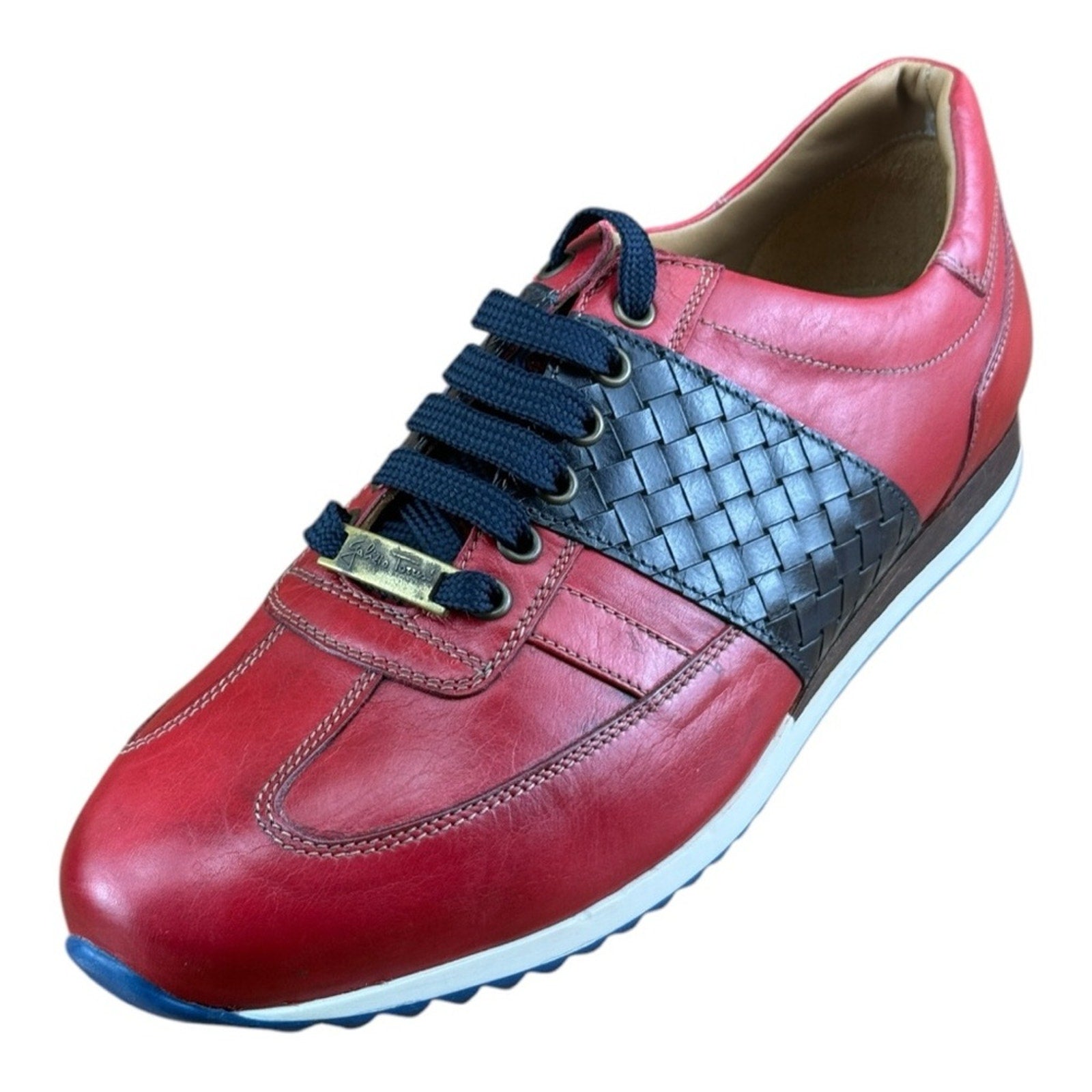 Galizio Torresi Men’s B-Red Casual Sneakers.