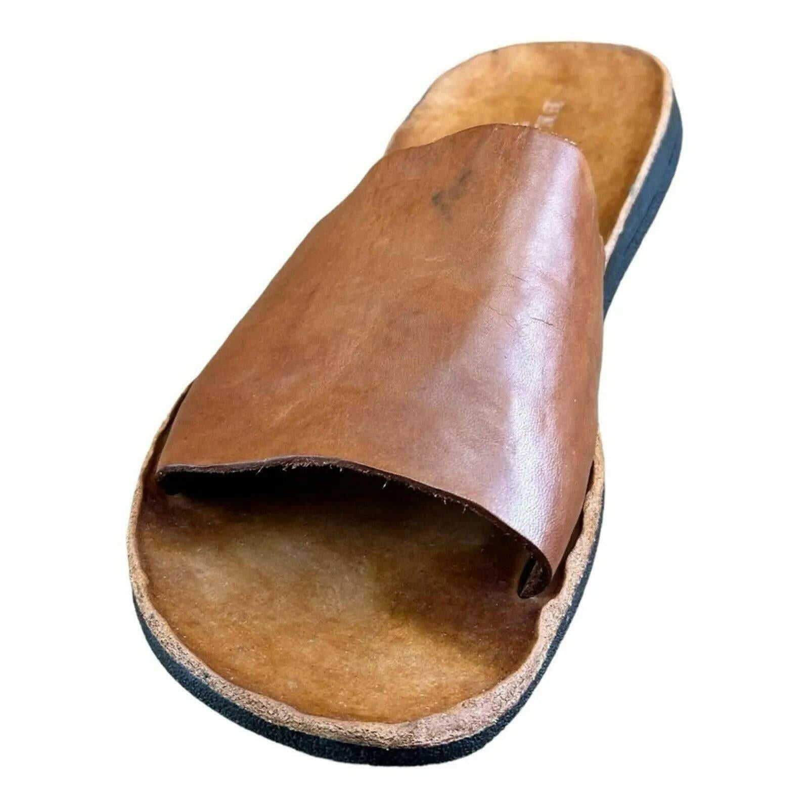 BRADOR  Jack Brown Slide Sandals Men.