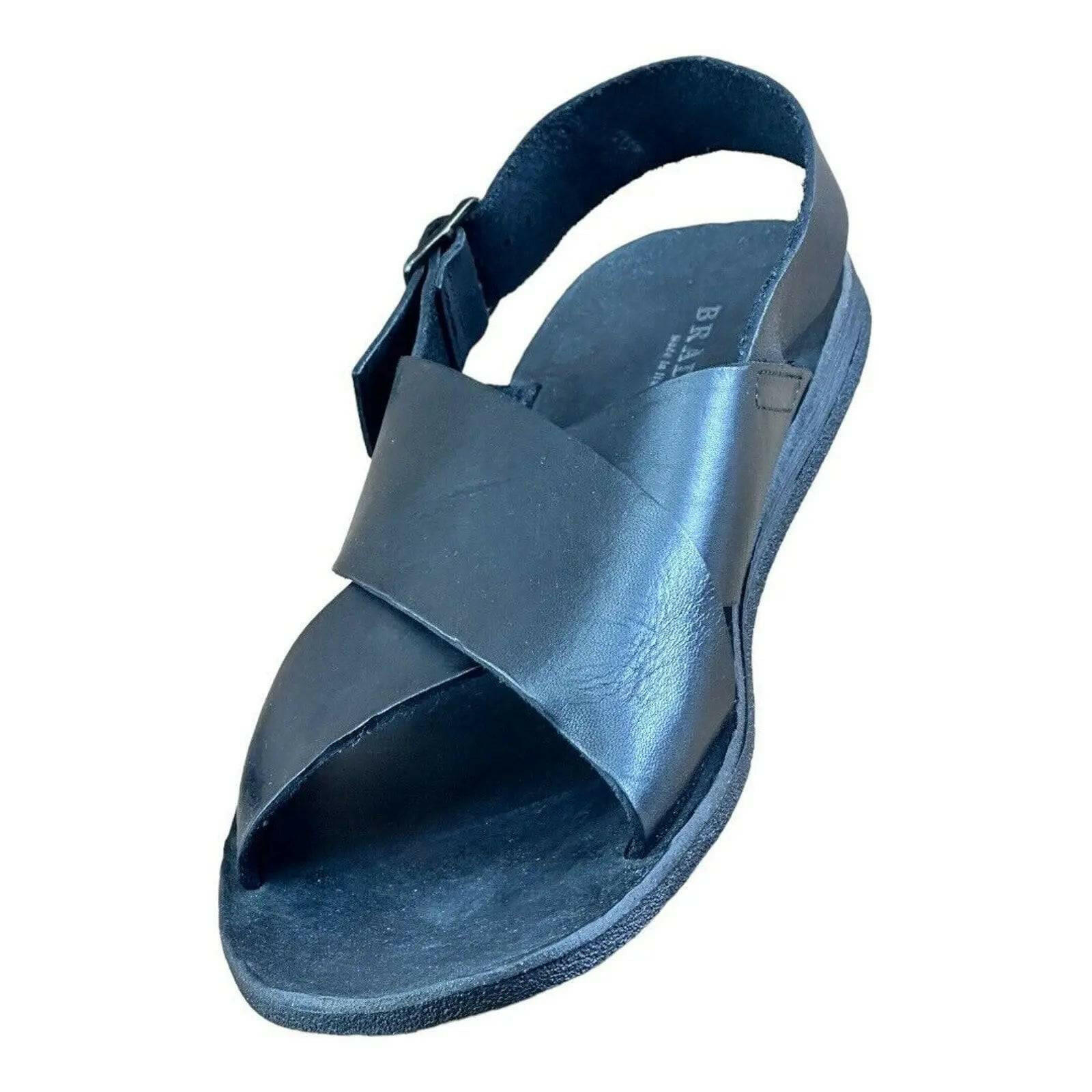 BRADOR Noisy Black Sandals Leather Men - AZINIBRADOR