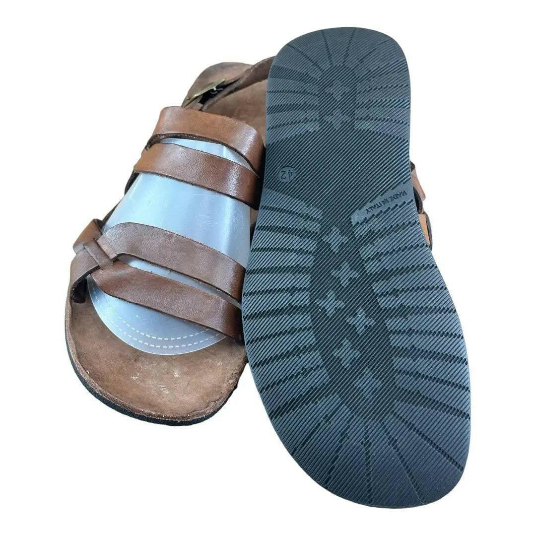 BRADOR Tiger Mahogany Brown Sandal Men - AZINIBRADOR