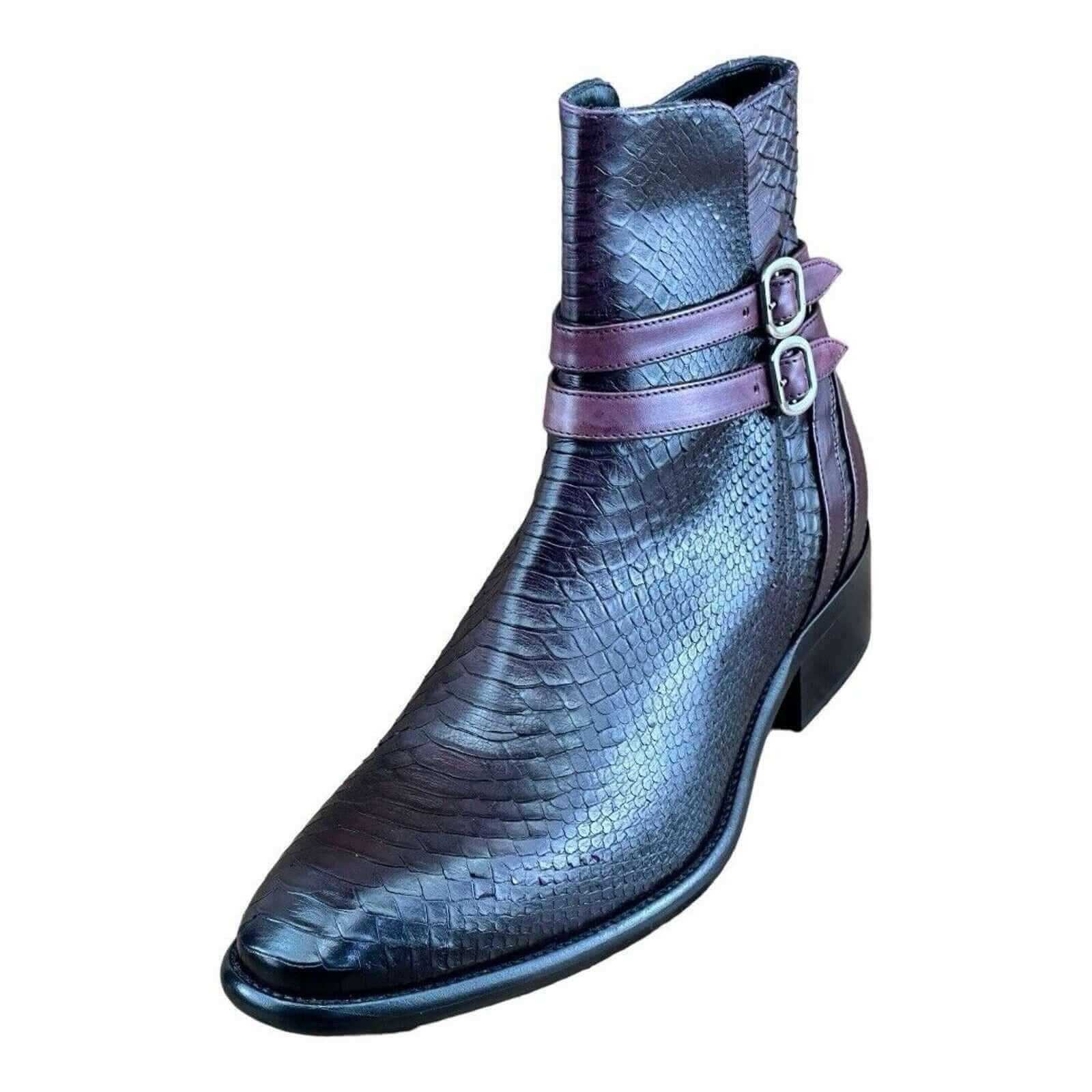 Jo Ghost Croc-Embossed Men Chelsea  Boots.