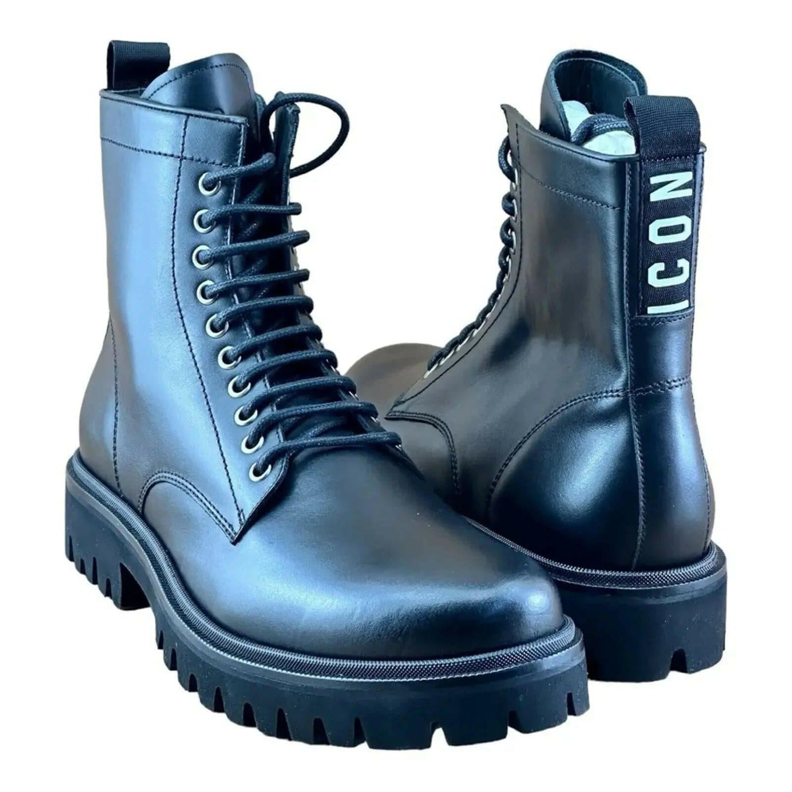 DSQUARED2 BE ICON IN COMBAT  ANKLE BOOT MEN.