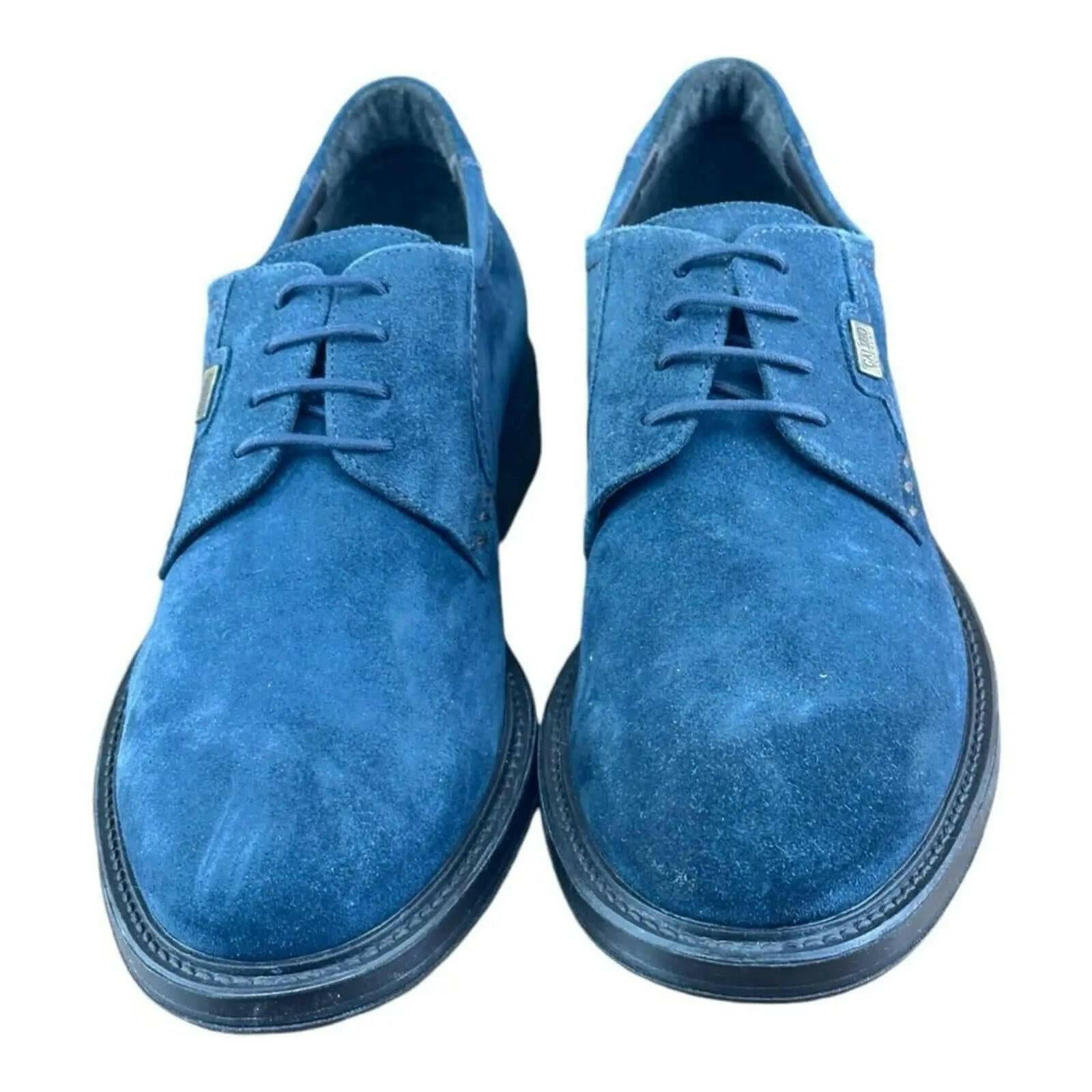 Galizio Torresi Men's Blue  Suede Oxford.