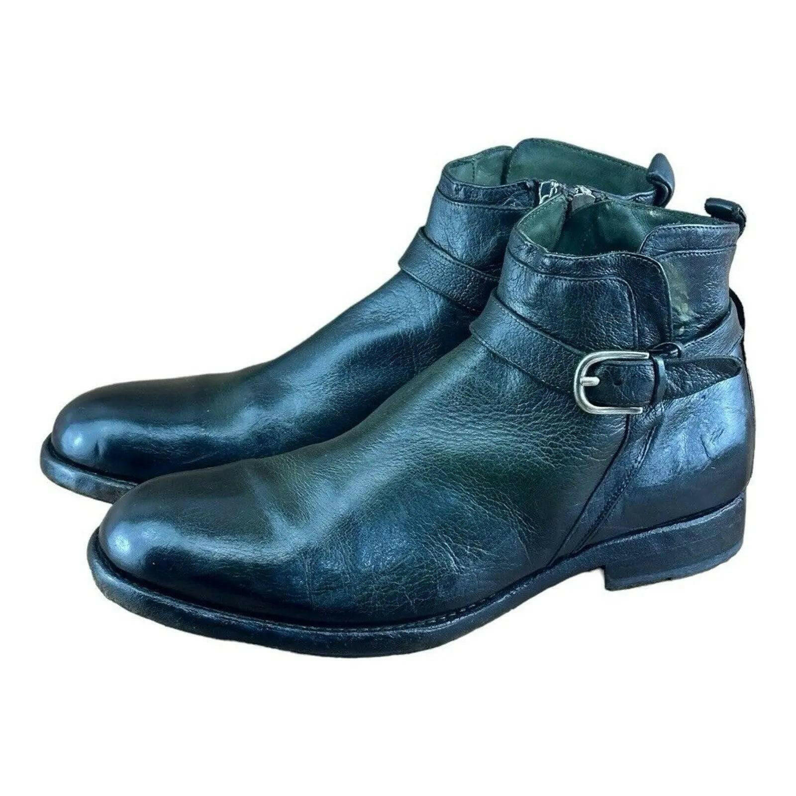 Jo Ghost Men Shoes Green Calf-SKIN LEATHER BOOT.