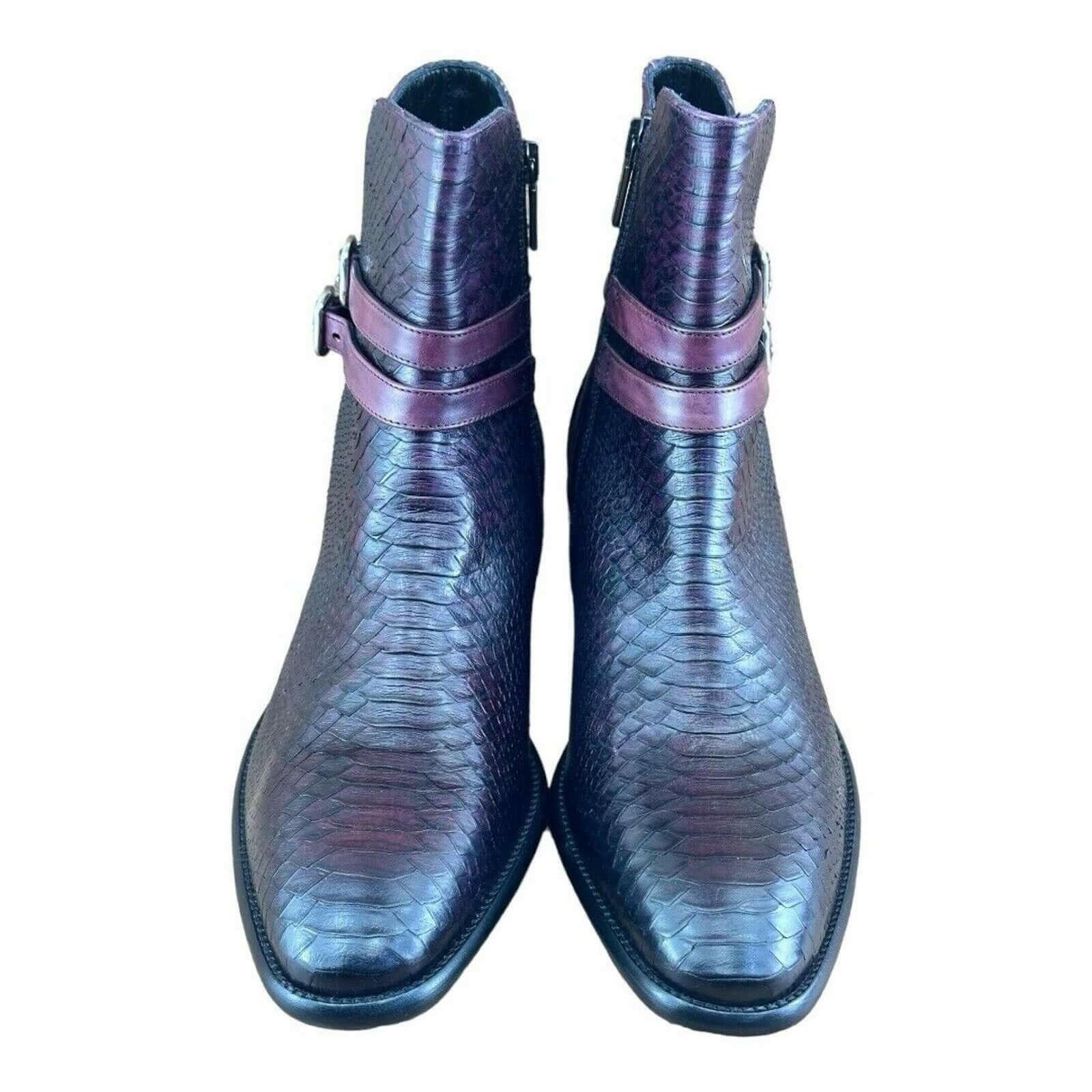 Jo Ghost Croc-Embossed Men Chelsea  Boots.