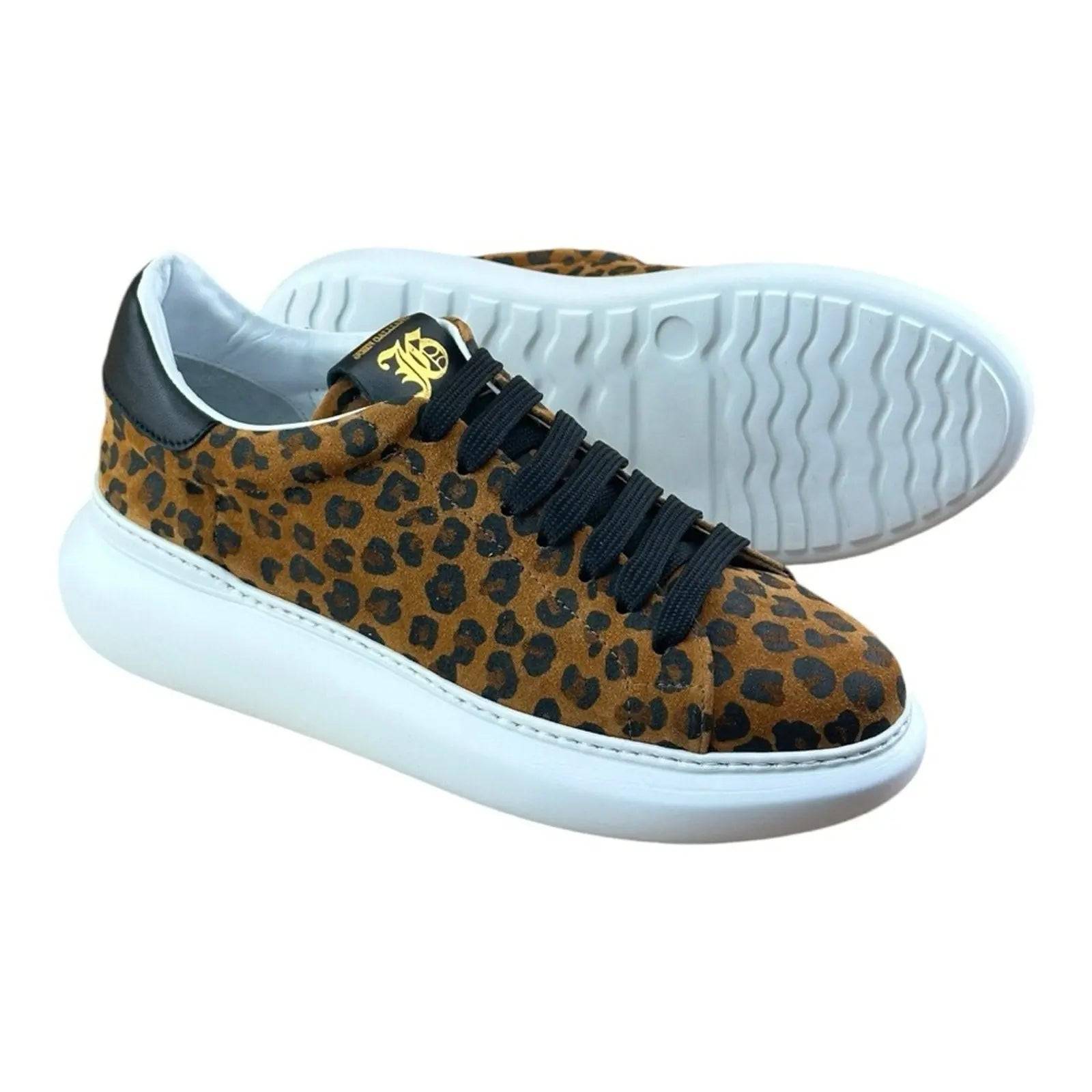 John Galliano Oversized  leopard Cuoio Sneaker Women.