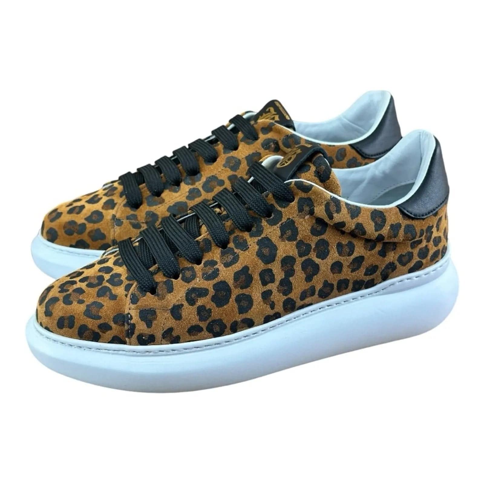 John Galliano Oversized  leopard Cuoio Sneaker Women.