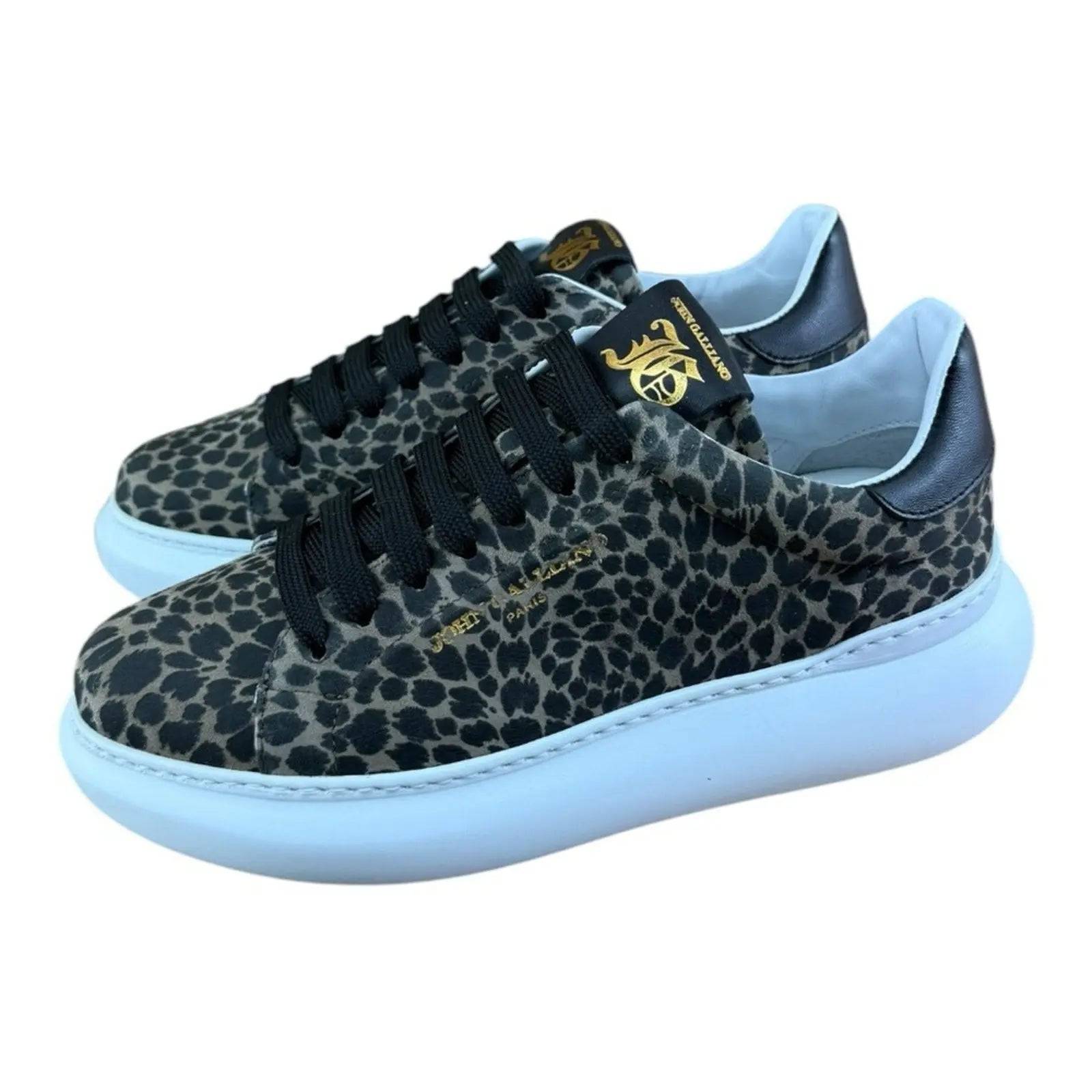 John Galliano Trimmed Leopard Sneaker Women.