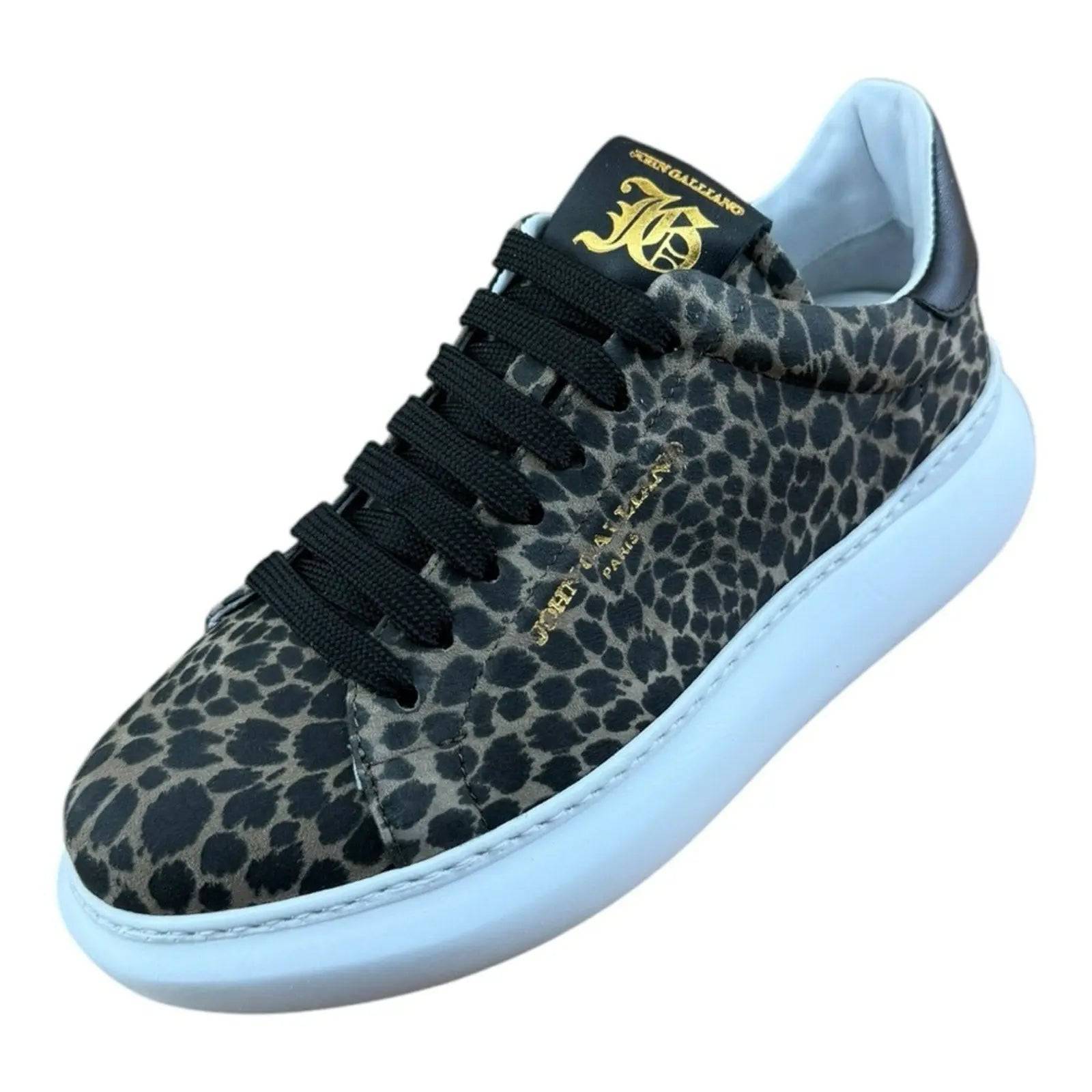 John Galliano Trimmed Leopard Sneaker Women.